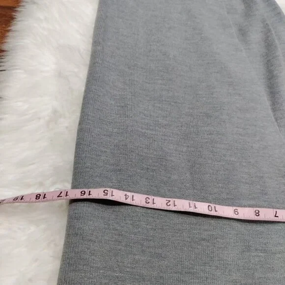 J.Crew Womens XS Gray Merino Wool Blend Wrap Style Midi Skirt - Picture 10 of 12